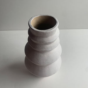Copy of Handbuilt Cloud Wash Ceramic White Vase #2