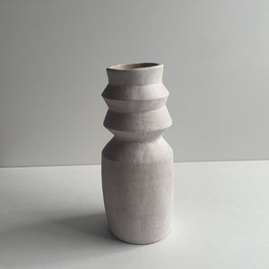 Handbuilt Cloud Wash Ceramic White Vase #1