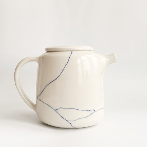 Winter Lake Ceramic Personal Teapot