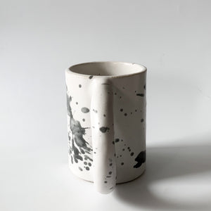 Ink Splatter Ceramic Mug with Handle