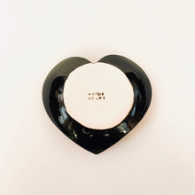 Load image into Gallery viewer, Copy of Ceramic Heart Dots Dish in Midnight Black